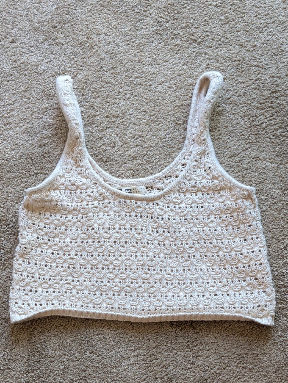 Billabong Hot Shot Cropped Sweater Tank Top Size Small